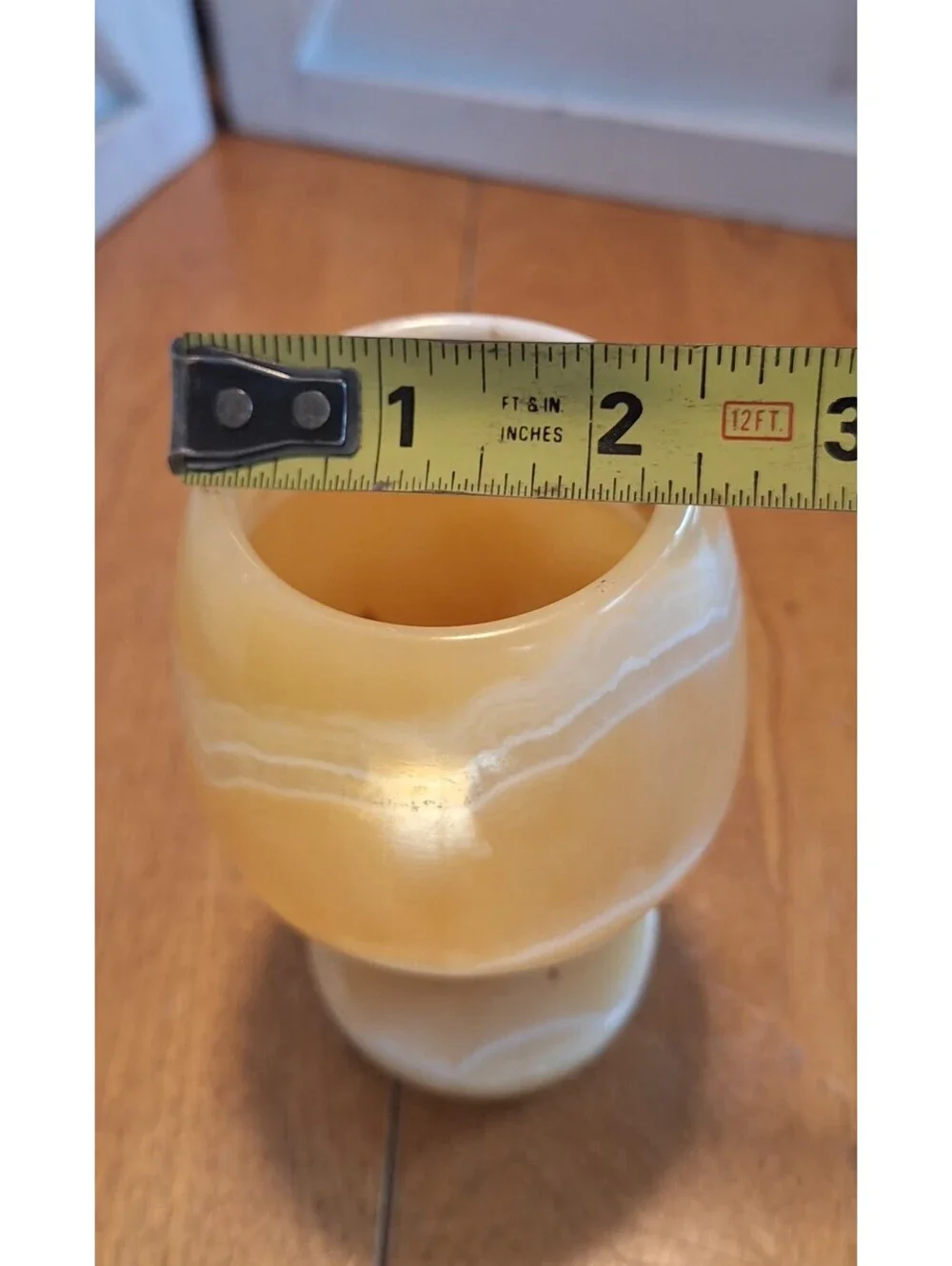 Marble Onyx Alabaster Goblet Carved Natural Stone 5
